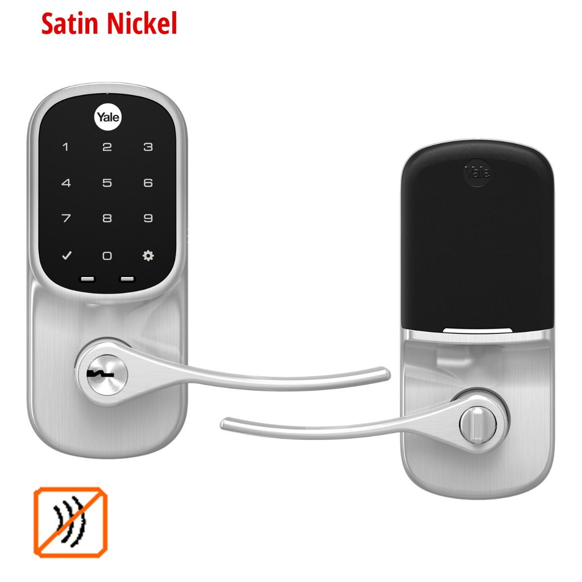 Assure Touchscreen & Keyed Lever (No Radio), Satin Nickel