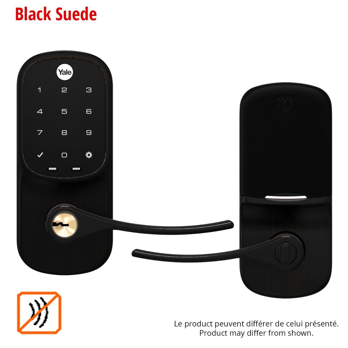 Assure Touchscreen & Keyed Lever (No Radio), Black Suede