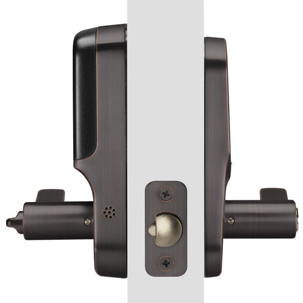 Assure Keypad & Keyed Lever w- Z-Wave, Black Suede