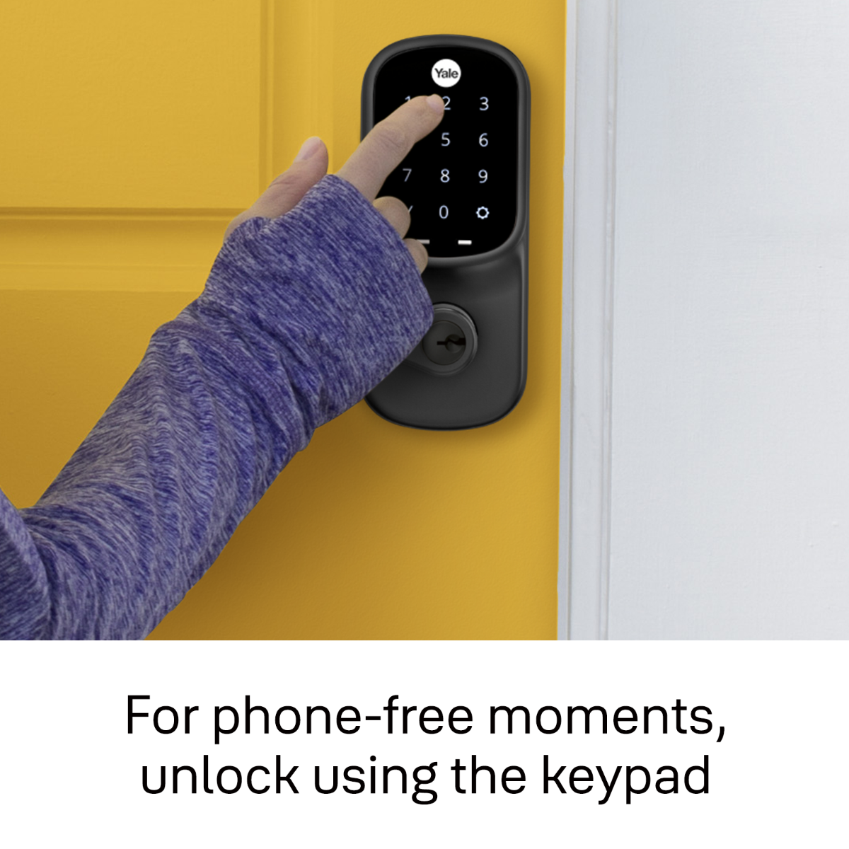 Assure Touchscreen & Keyed Lever w- Z-Wave, Black Suede
