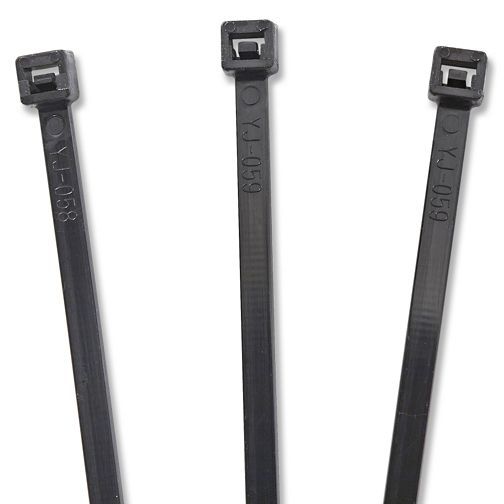 Cable ties 12 in, 50lbs, Black 100